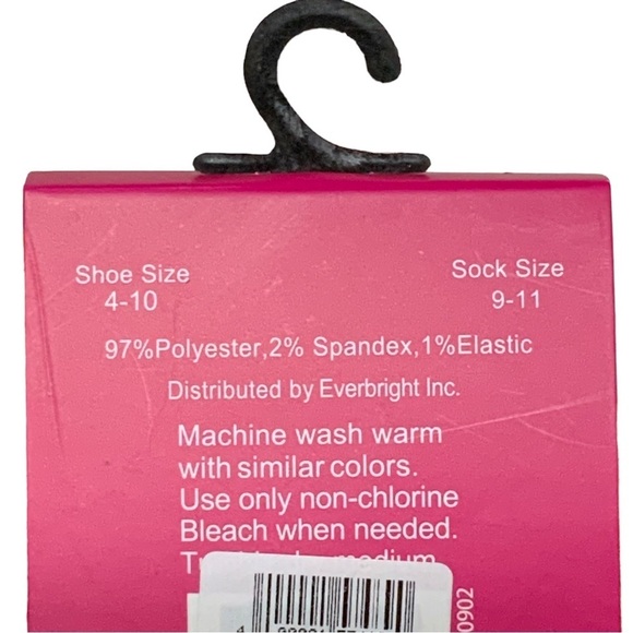 Everbright Easter Socks Women’s Bunny Carrots Novelty Print 9-11 Pink Multicolor - Picture 6 of 10